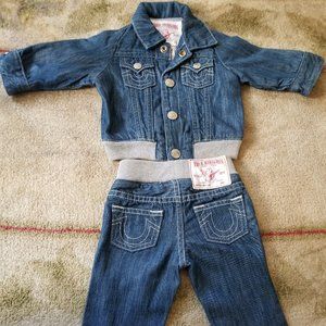 Baby Infant True Religion Jean Outfit 6-12 Month
